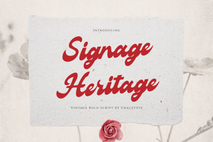 Related font Signage Heritage