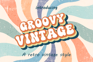 Related font Groovy vintage