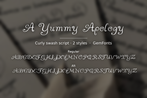 Related font A Yummy Apology