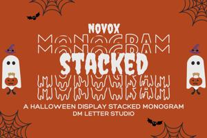Novox Ghost Stacked Monogram