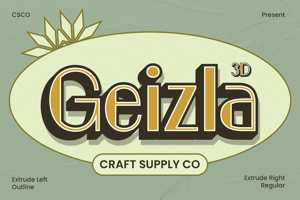 Related font Geizla 3D