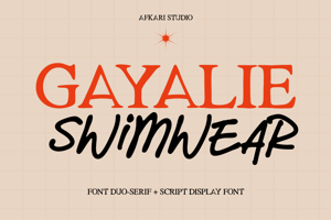 Related font Gayalie Swimwear Serif