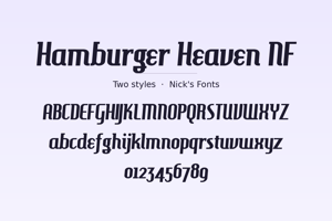 Related font Hamburger Heaven NF
