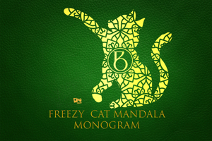 Freezy Cat Mandala Monogram