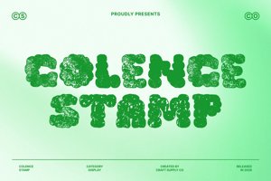 Related font Colence Stamp