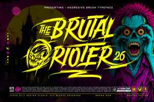 Related font Brutal Rioter