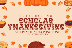 Related font Scholar Thanksgiving