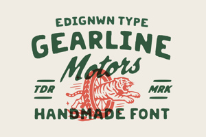 Related font Gearline Motors Sans 01