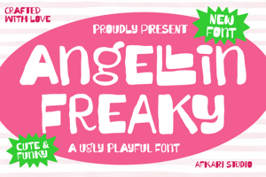 Related font Angellin Freaky