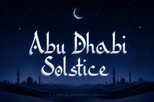 Related font Abu Dhabi Solstice