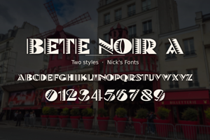 Related font Bete Noir A