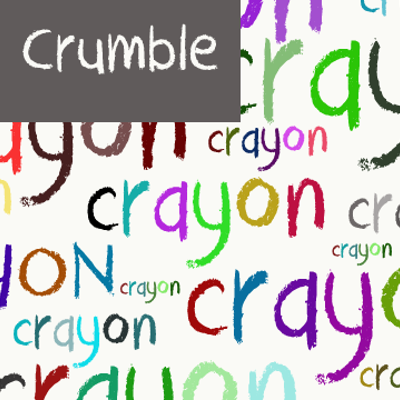 crumble crayon font collection