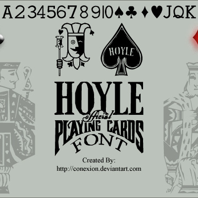 poker 777 card font collection