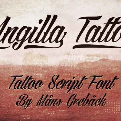 Angilla Tattoo font  Download Free Font