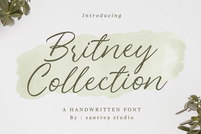 Britney Collection Font poster