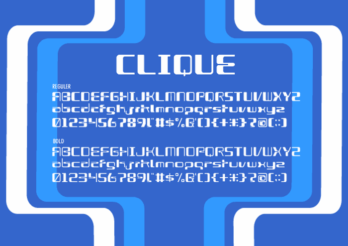 CLIQUE Font poster