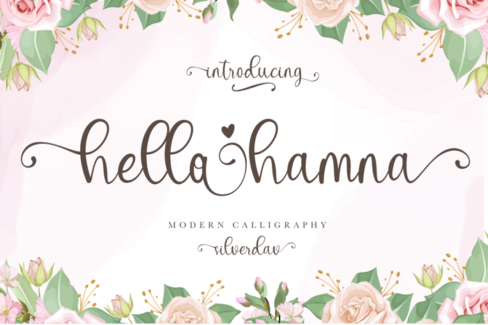 Hello Hamna Font poster