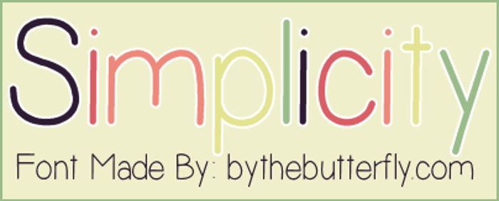 Simplicity Font poster