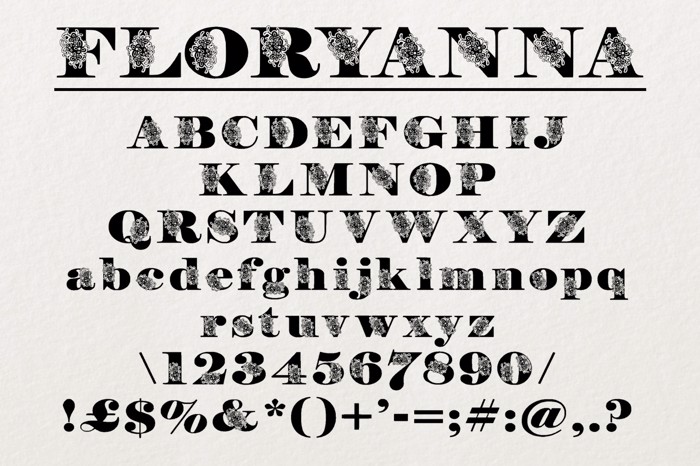 FloryAnna Font poster