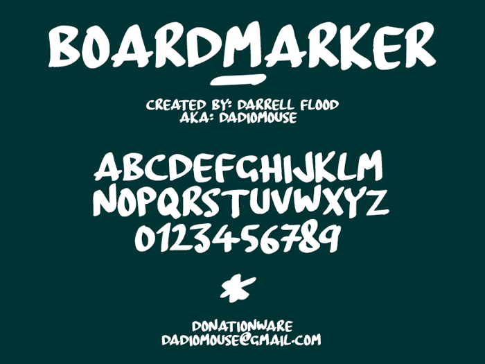 BoardMarker Font poster