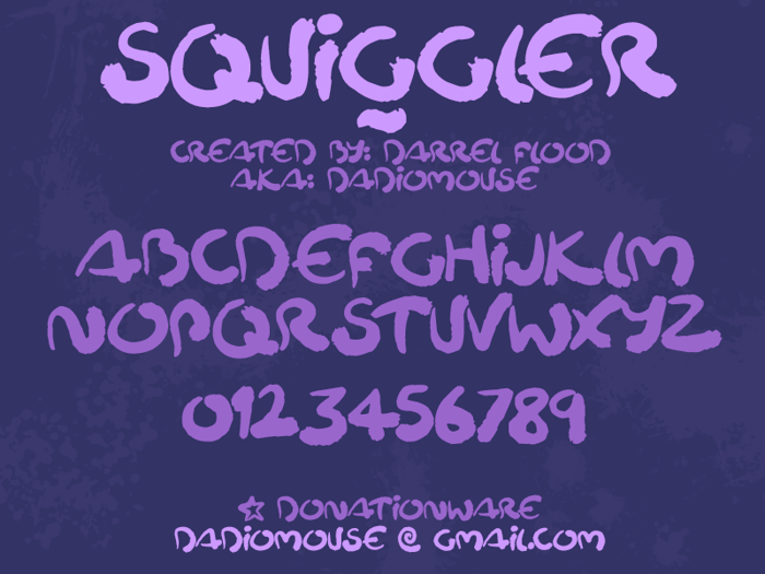 Squiggler Font poster
