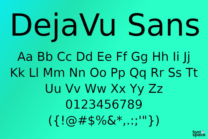 DejaVu Sans Font poster