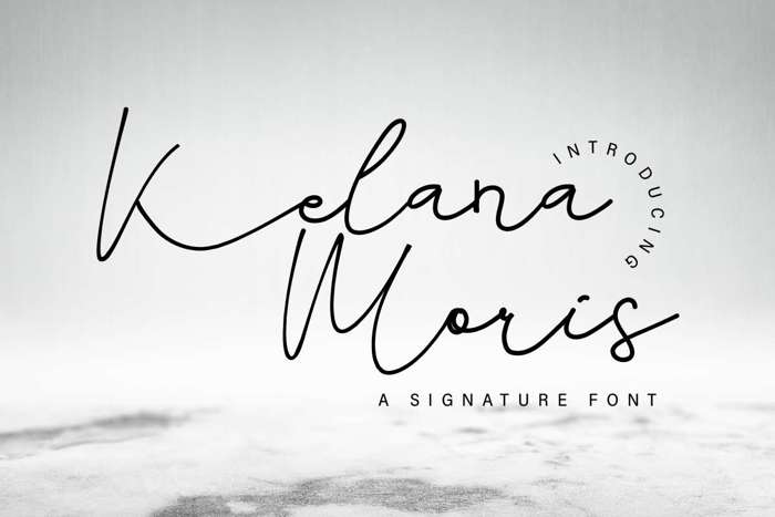 Kelana Moris Font poster