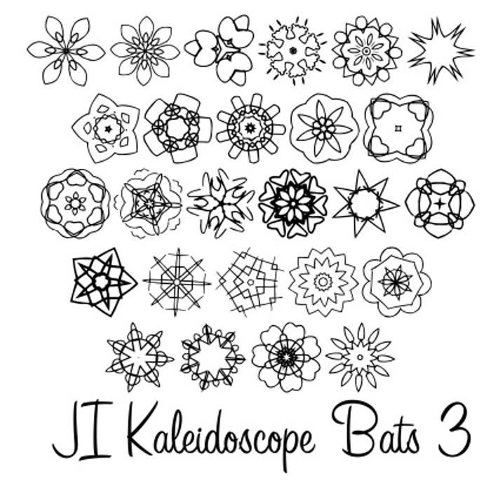 JI Kaleidoscope Bats 3 Font poster