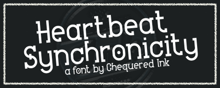 Heartbeat Synchronicity Font poster