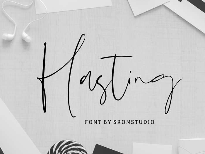 Hasting Font poster