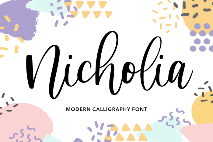Nicholia Font poster
