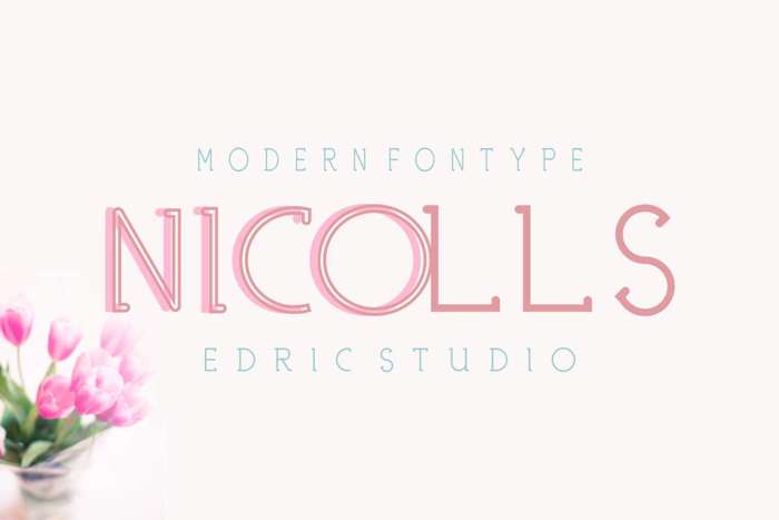 NICOLLS Font poster