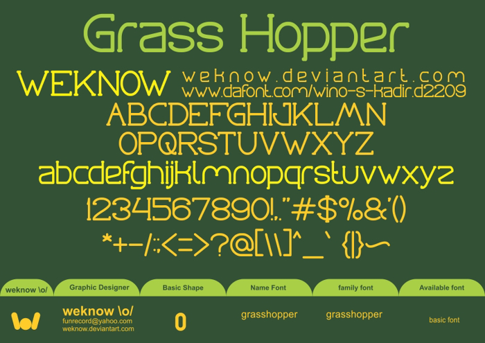 Grass Hopper Font poster