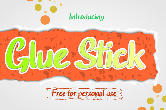 Glue Stick Font poster