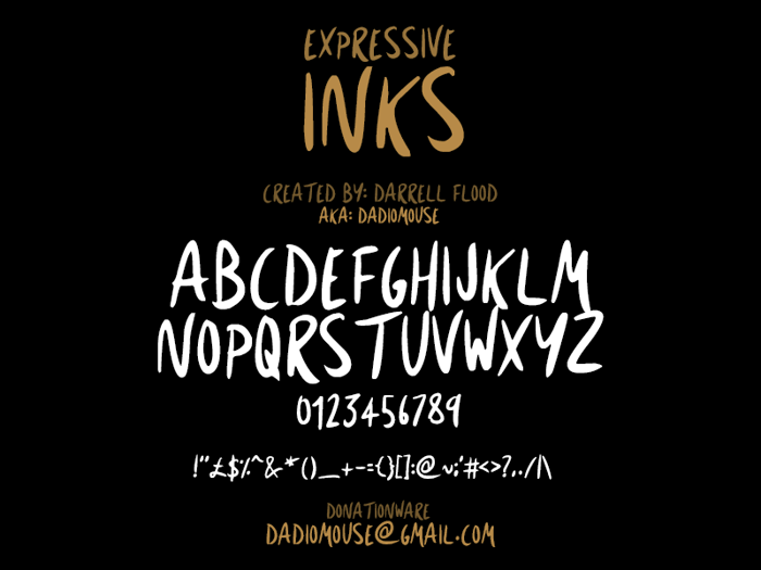 Expressive Inks Font