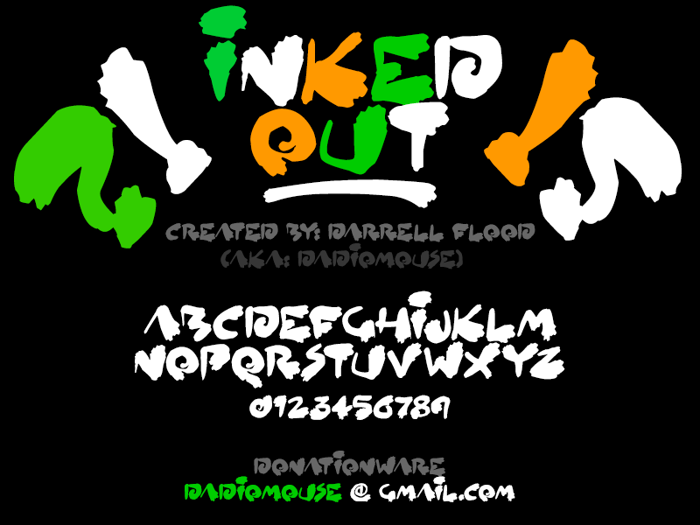 Inked Out Font poster