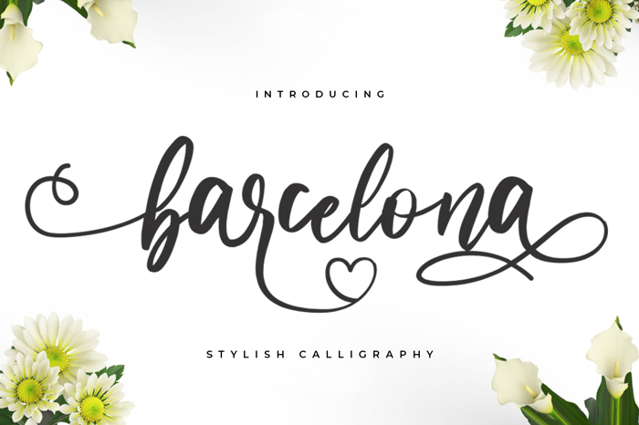 barcelona Font poster
