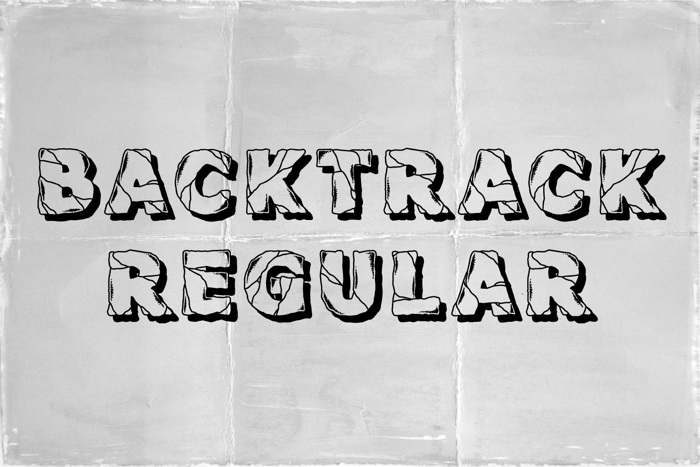 Backtrack Font poster