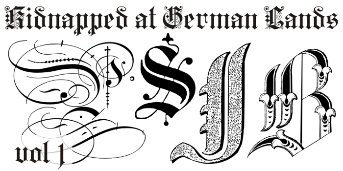 Kidnapped at German Lands Font poster
