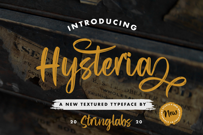 Hysteria Font poster