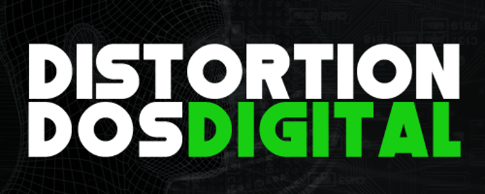 Distortion Dos Digital Font poster