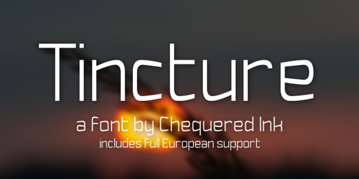 Tincture Font poster