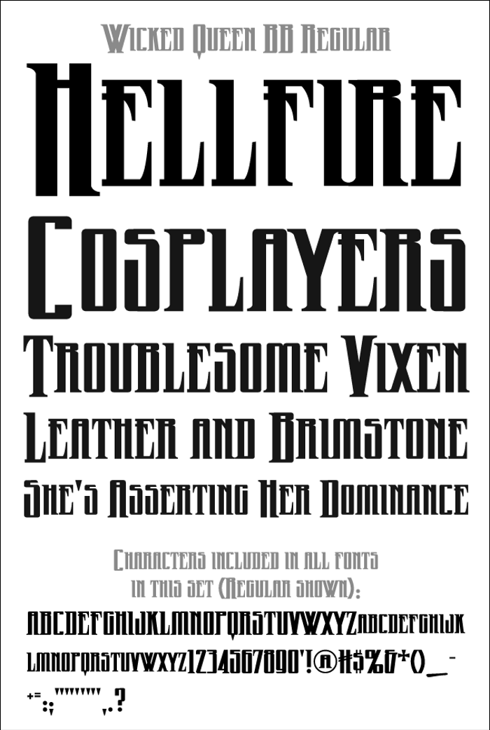 Wicked Queen BB Font poster