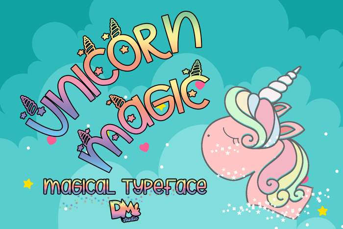 Unicorn Magic Font poster