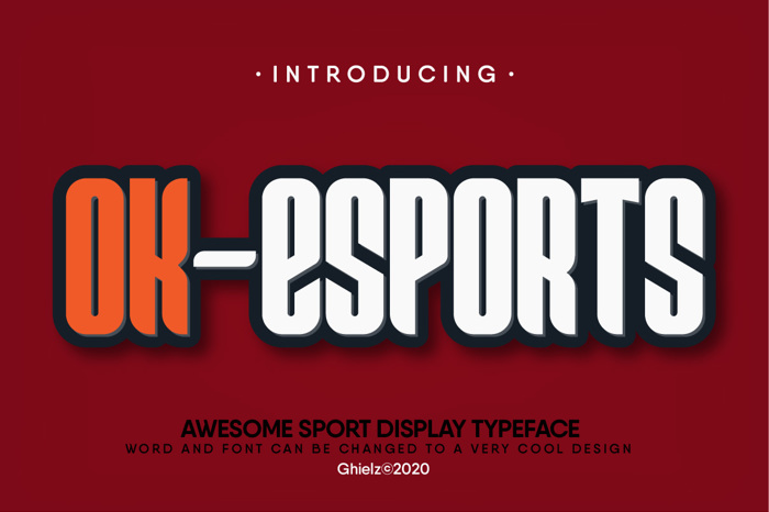Ok-Esport Font poster