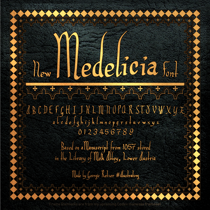 Medelicia Font poster