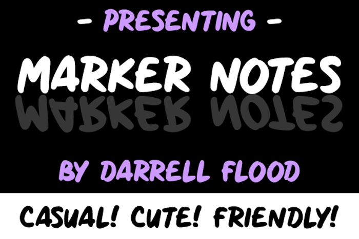 Marker Notes Font poster
