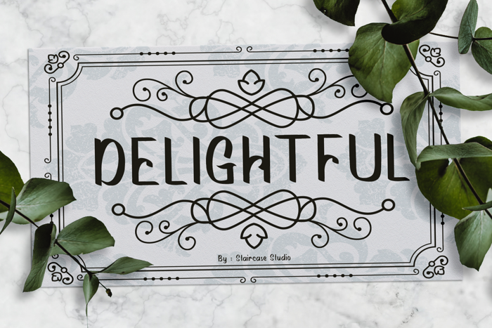 Delightful Font poster