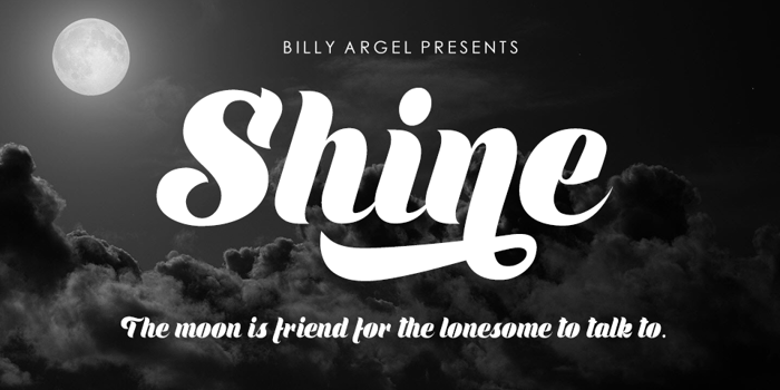 Shine Font poster