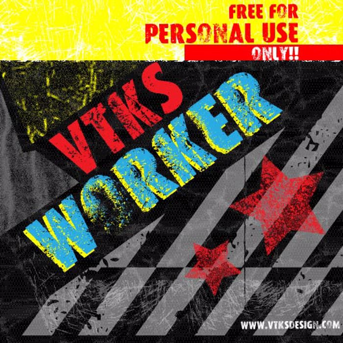 VTKS WORKER Font poster